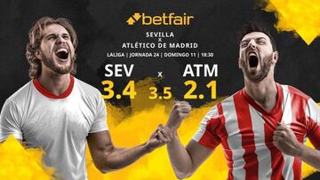 Sevilla FC vs. Atlético de Madrid: horario, TV, estadísticas, clasificación y pronósticos