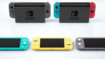 Nintendo Switch (arriba) y Nintendo Switch Lite (abajo)