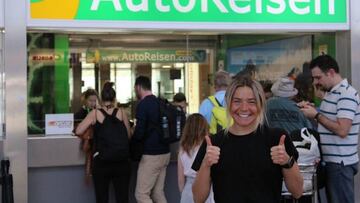 Katie Murray a su llegada a Tenerife.
