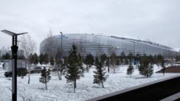 El Astana Arena, joya de la ciudad kazaja.