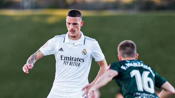 Rafa Marín, con el Castilla ante el Racing Ferrol.