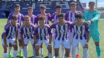 Primer once del Real Valladolid Juvenil, con nueve vallisoletanos.