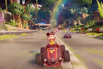 Disney Speedstorm, Gameloft, juego de carreras, Disney, Pixar, PC, Nintendo Switch, PS4, PS5, Xbox One, Xbox Series, Mickey Mouse, Pato Donald, Goofy, Mowgli, Baloo, Mulan, Li Shang, Bella, Bestia, Sulley, Mike Wazowski, Celia, Randall Boggs, Jack Sparrow, Elizabeth Swan, Hércules, Megara.