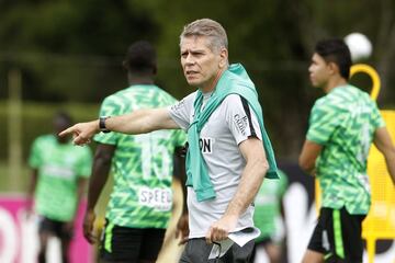 Atlético Nacional entrenó pensando en el partido frente al Independiente Medellín por la décima fecha de la Liga Águila. EL 'clásico paisa' se disputará el sábado a las 3:15 p.m. 