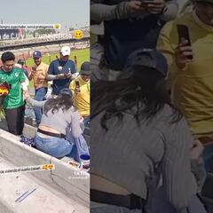 ¡Eso es amor! Aficionado de Pumas se declara en las tribunas de C.U.