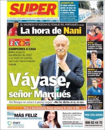 Portadas de la prensa mundial