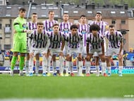 Once inicial del Real Valladolid en el partido en Andorra en la temporada 25-26.