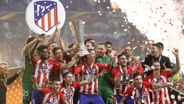 16/05/18 PARTIDO FINAL EUROPA LEAGUE
 OLYMPIQUE MARSELLA - ATLETICO DE MADRID
 ALEGRIA CELEBRACION COPA TROFEO CAMPEONES