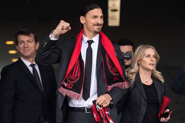 La presentación de Ibra con el Milan