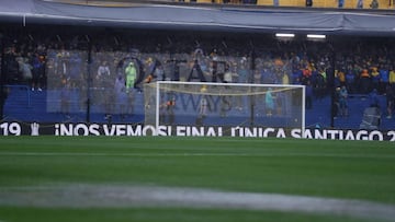 Así se cuidó la cancha de La Bombonera tras el diluvio