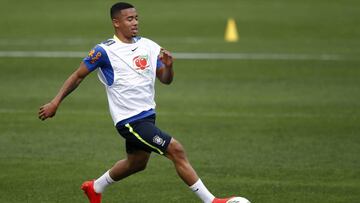 Gabriel Jesus, entrena hoy, martes 19 de julio de 2016, en Teresópolis,