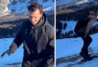 El tierra trágame de Ibrahimovic grabando un anuncio en una montaña: “Es la primera vez que me pasa...”