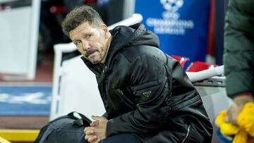 Simeone, en el Liverpool-Atl&eacute;tico.