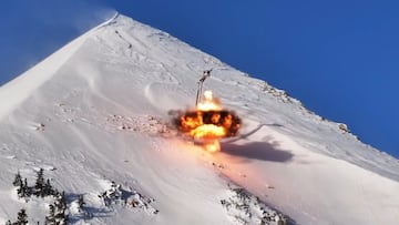 Explosión para controlar una avalancha en Utah