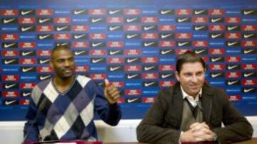 Pete Mickeal, junto a Xavi Pascual, durante la rueda de prensa.