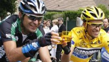 <b>TOUR DE FRANCIA </b>Benjamín Noval y Alberto Contador.