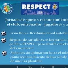 'Respect': las peñas se movilizan para defender al Getafe