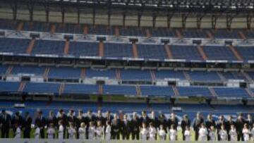 El Madrid se entrenó en el Bernabéu para que todos los jugadores acudieran a la firma del evento y así poder agasajar a la delegación de Abu Dhabi.