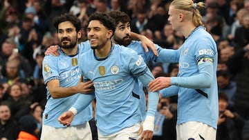 Recent arrival Omar Marmoush hit a hat trick in his third appearance for City, who move up to fourth on 44 points.