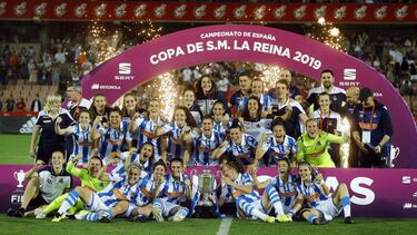 La Real Sociedad, campeonas de la Copa de la Reina.