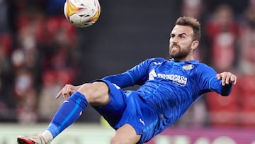 Borja Mayoral en una acci&oacute;n del partido contra el Athletic del pasado s&aacute;bado.