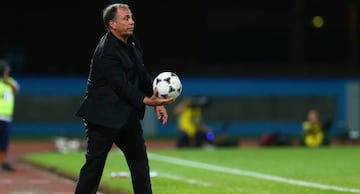 COUVA, TRINIDAD AND TOBAGO - OCTOBER 10: Head coach of the United States mens national team Bruce Arena during the FIFA World Cup Qualifier match between Trinidad and Tobago at the Ato Boldon Stadium on October 10, 2017 in Couva, Trinidad And Tobago.