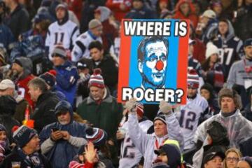 Este fan de los Patriots ha actualizado el juego de "¿Dónde está Wally?". Ahora se llama "¿Dónde está Roger"? Es más difícil porque en vez de en un libro hay que buscarle por todo Estados Unidos.