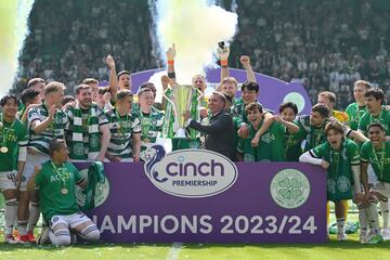 El Celtic se proclam campen de Escocia por 54? vez en su historia. El equipo dirigido por Brendan Rodgers logr su tercera Premier escocesa seguida