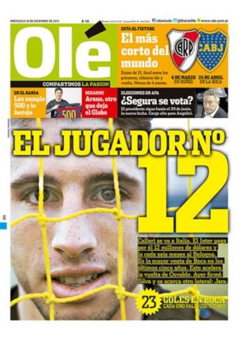 Portadas de la prensa mundial