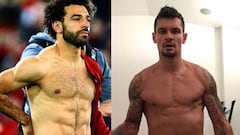 Im&aacute;genes de Mohamed Salah y Dejan Lovren sin camiseta