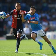 ‘Chucky’ Lozano y Napoli vencieron al Genoa de Johan Vasquez