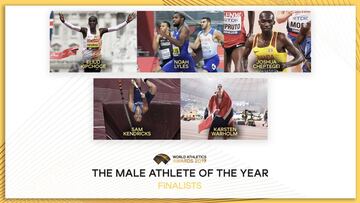 Eliud Kipchoge, Noah Lyles, Joshua Cheptegei, Sam Kendricks y Karsten Warholm, los candidatos al premio al Atleta del A&ntilde;o 2019.