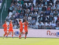 Ochieng celebra el 0-1