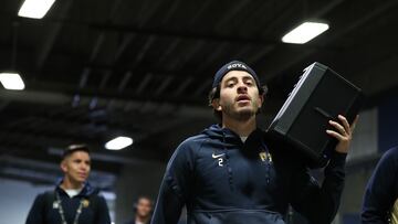 Alan Mozo antes de un partido de los Pumas