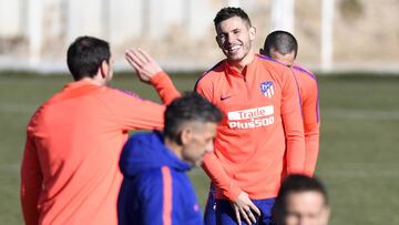 Lucas Hernández en el entrenamiento.