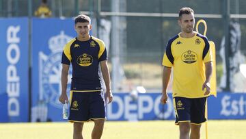 Entrenamiento Deportivo de La Coruña. Yeremay retirándose