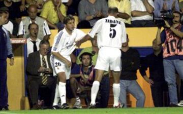 Zidane tuvo que retirarse en el minuto 68. Le sustituyó Celades