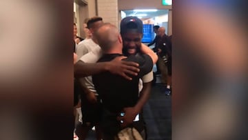 Watch: Iniesta's emotional reunion with former Barcelona team mates in Japan