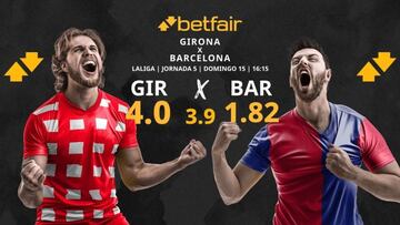 Girona FC vs. FC Barcelona: horario, TV, pronósticos, estadísticas y clasificación