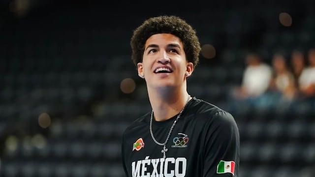 Karim López, concentrado con la Selección Mexicana de Basquetbol.