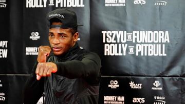 LAS VEGAS, NEVADA - MARCH 21: WBA middleweight champion Erislandy Lara works out at the Split T Boxing Club on March 21, 2024 in Las Vegas, Nevada. Lara is scheduled to defend his title against Michael Zerafa on March 30, 2024, at T-Mobile Arena in Las Vegas.   Louis Grasse/Getty Images/AFP (Photo by Louis Grasse / GETTY IMAGES NORTH AMERICA / Getty Images via AFP)