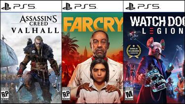PS5 ya tiene carátulas para Assassin’s Creed Valhalla, Watch Dogs Legion y Far Cry 6