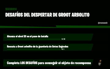 Desafíos del Despertar de Groot Arbolito