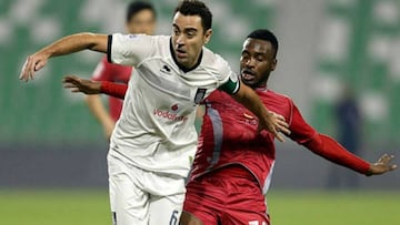 Xavi Hernández sent off in Qatar Cup final