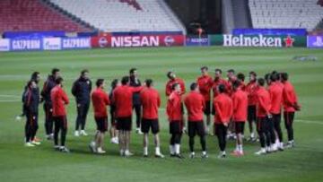 El Atlético se entrenó en Da Luz.