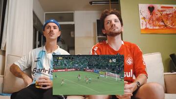 Uno, hincha de Gremio, le celebró al otro la derrota de Internacional.