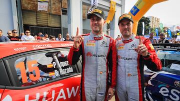 LOPEZ Jose Maria, HERNADEZ ROZADA Borja, Citroen rally team,  Citroen C3 R5, portrait podium during the 2019 European Rally Championship ERC Rally Islas Canarias,  from May 2 to 4, at Las Palmas, Spain - Photo Jorge Cunha / DPPI