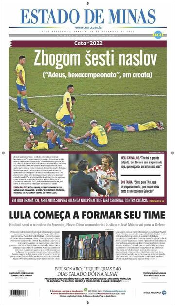 ‘Acabó el baile’, ‘Caos’... las portadas tras el fracaso de Brasil