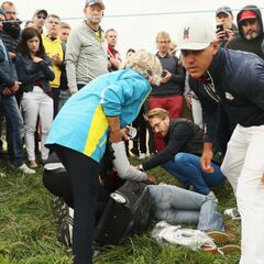 Koepka shaken after tee shot strikes spectator in face