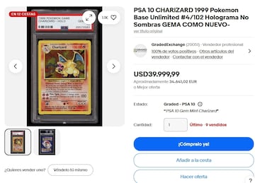 Pokémon TCG Charizard set base La Velada del Año 5 sobre Viruzz
